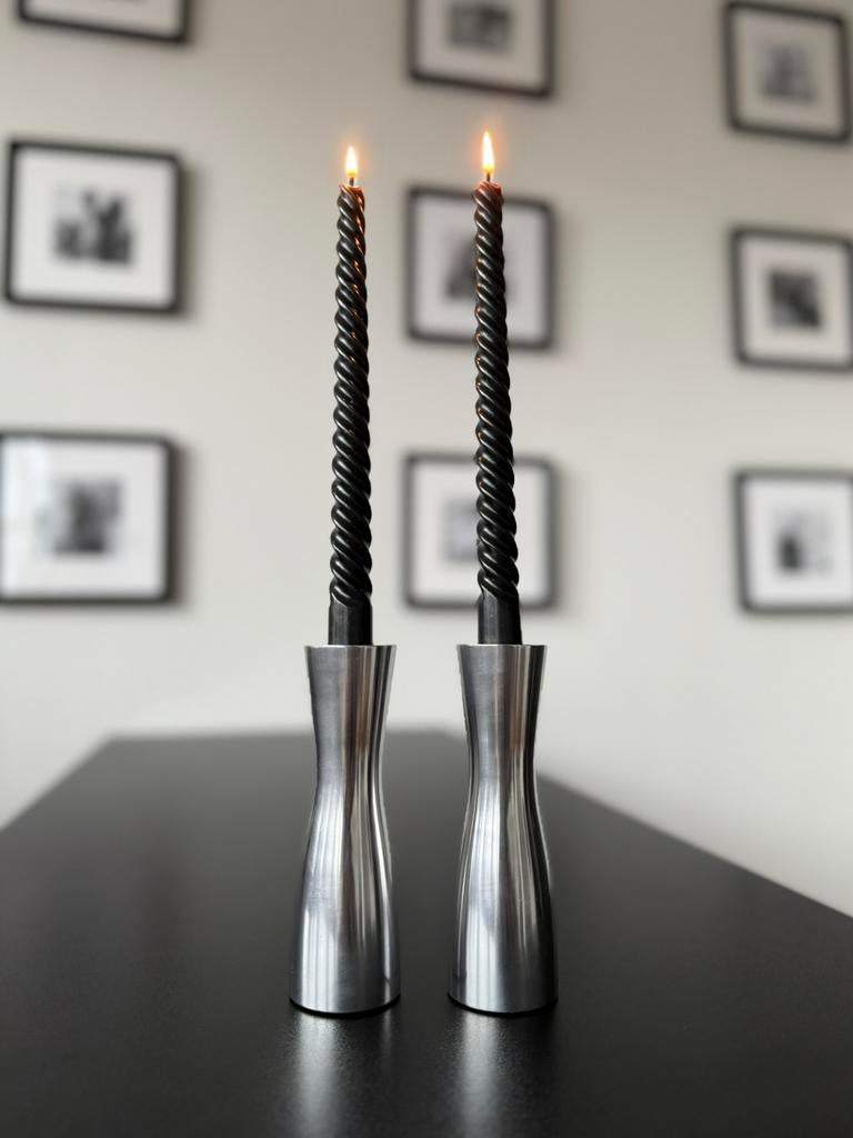Erika Pekkari Ikea vintage kandelaars set zilver jaren '90, Huis en Inrichting, Woonaccessoires | Kandelaars en Kaarsen, ?, Zo goed als nieuw