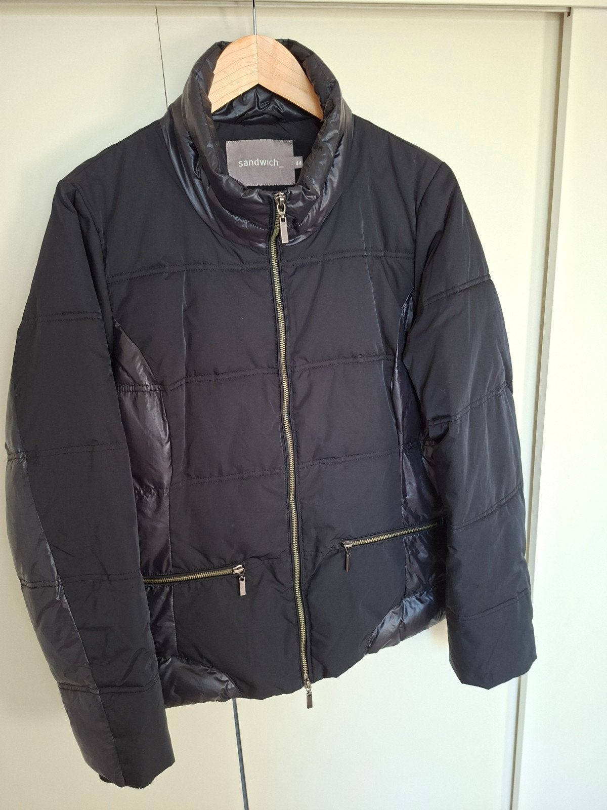 Sandwich winterjack mt 42-44 zwart, Kleding | Dames, Zwart, Maat 42/44 (L), Ophalen of Verzenden, Zo goed als nieuw