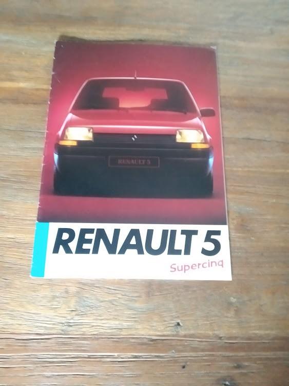 Renault 5 Supercinq o.a. Turbo 1985 32 pag., Verzenden, Zo goed als nieuw, Renault