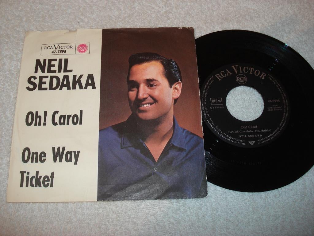 Neil Sedaka   Oh Carol  Dtslnd  hoes  Orgineel, Cd's en Dvd's, Vinyl Singles, Ophalen of Verzenden, Zo goed als nieuw, Pop