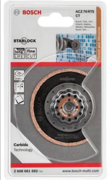 Bosch Starlock ACZ 70 RT5 CT Diamant Voeg- en Schuurblad, Overige typen, Nieuw, Ophalen of Verzenden, 30 tot 70 mm