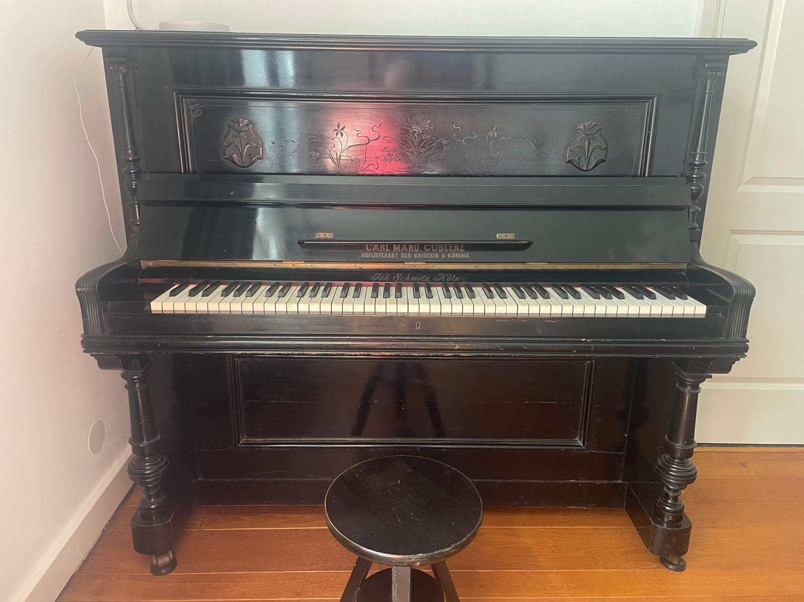 Piano, Muziek en Instrumenten, Piano's, Ophalen, Gebruikt, Zwart, Piano