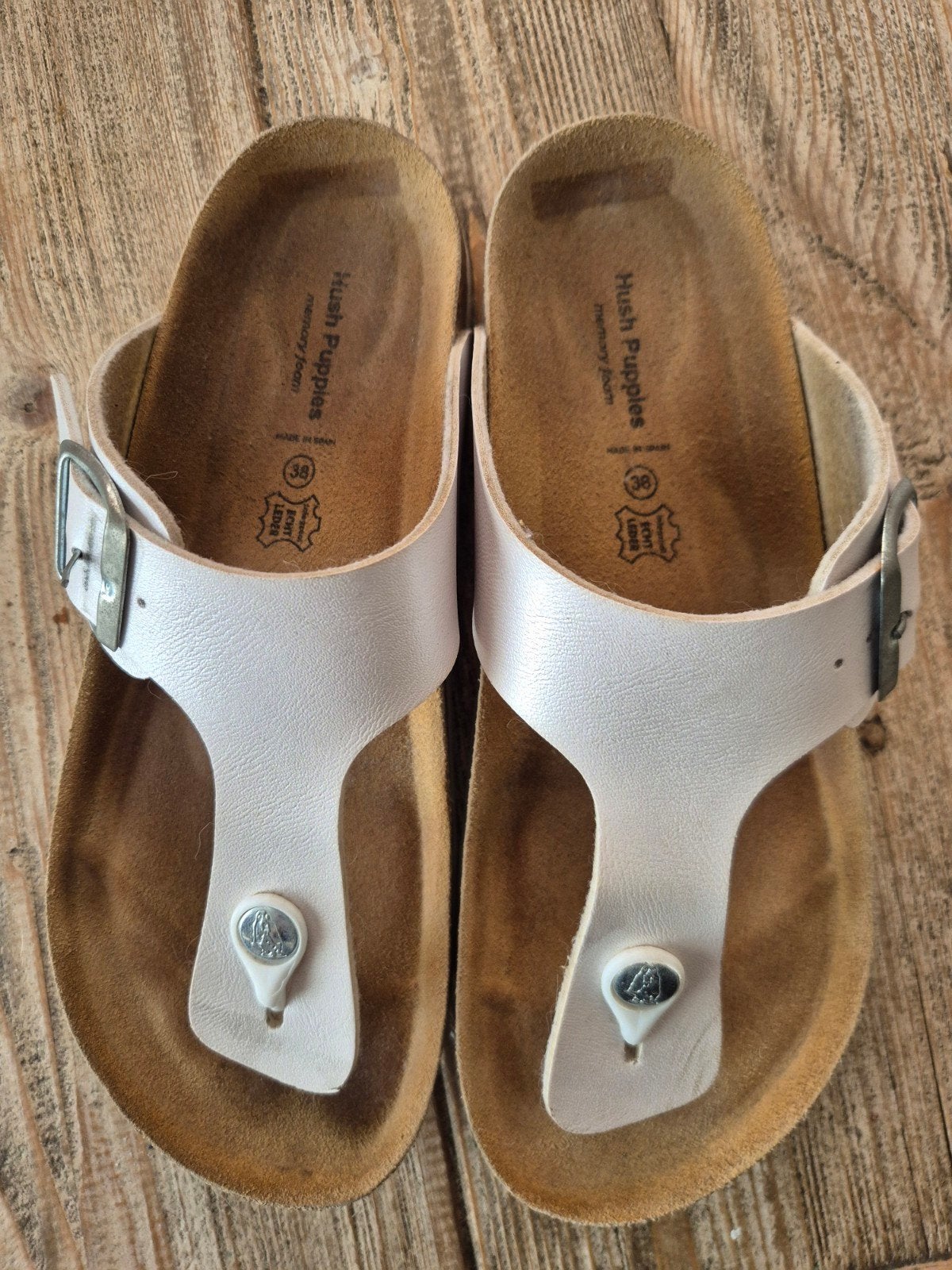 Hush Puppies Sandalen Maat 38, Wit, Zo goed als nieuw, Hush Puppies, Sandalen of Muiltjes