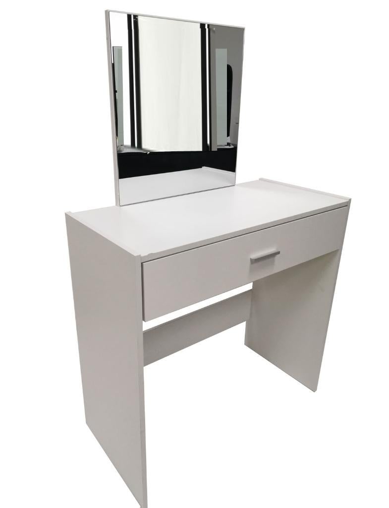 Kaptafel make up visagie opmaaktafel met spiegel en lade wit, Huis en Inrichting, Tafels | Kaptafels, Ophalen, Overige materialen