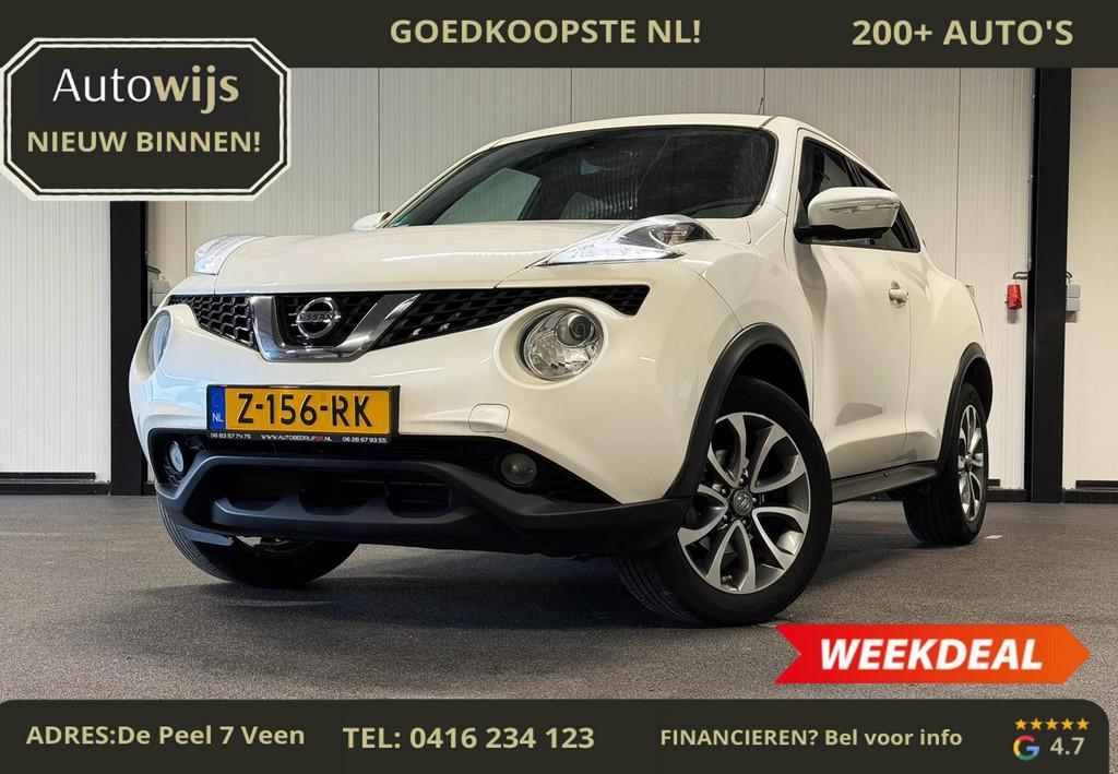 Nissan Juke 1.6 Acenta|AUT|CAMERA|LED|GOED ONDERHOUDEN, Euro 5, Stof, Zwart, 4 cilinders