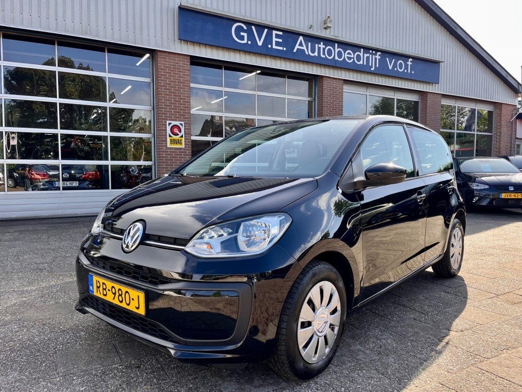 Volkswagen UP 1.0 BMT MOVE UP! AIRCO CRUISE PARKSENS NL AUTO, Auto's, Voorwielaandrijving, Gebruikt, Zwart, Origineel Nederlands