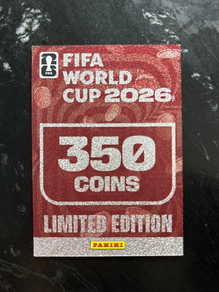 Panini WK 2026 350 coins kaart, Ophalen