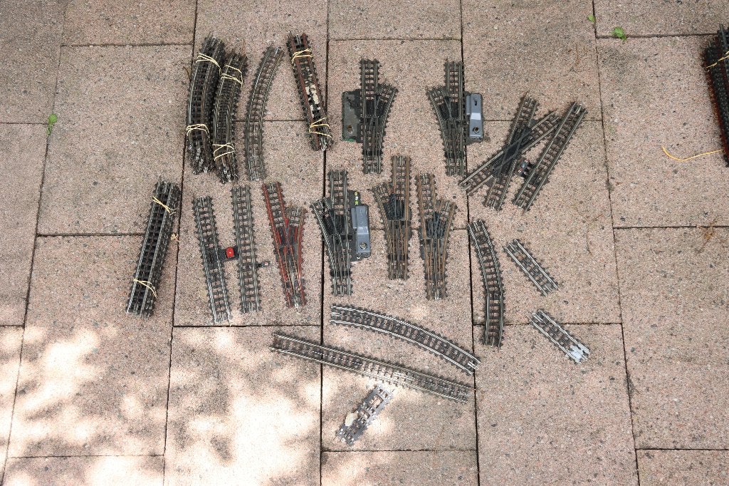 Trix rails. met kartonen en kunstsof beding, Gelijkstroom, Trix, Rails, Ophalen of Verzenden