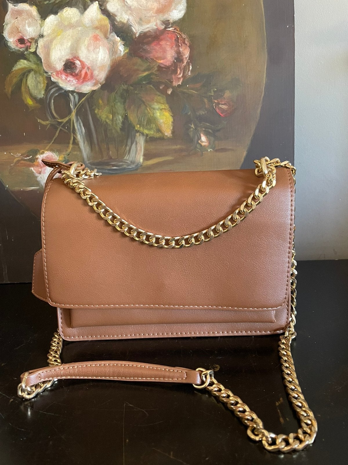 Sacha bruine crossbody tas, Ophalen of Verzenden, Zo goed als nieuw, Bruin, Schoudertasje
