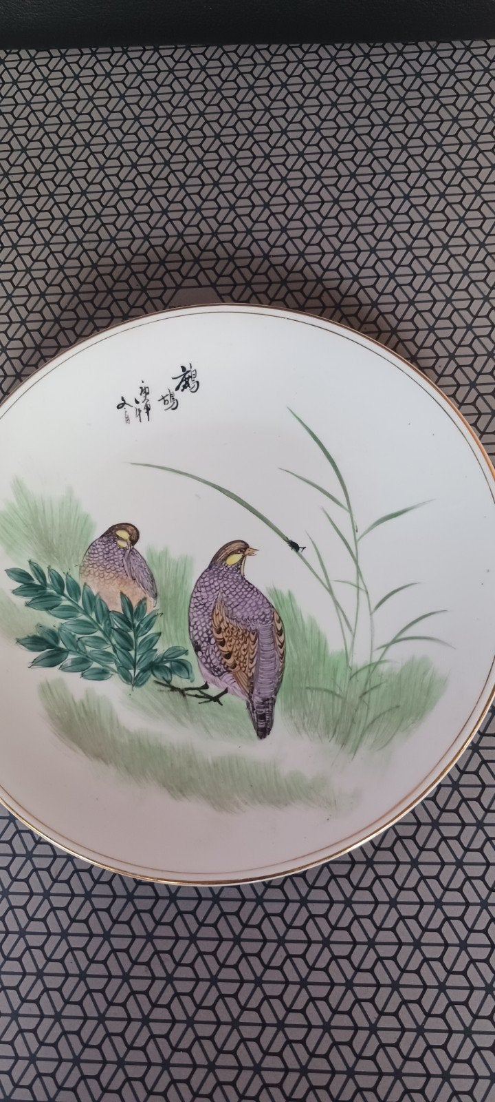 Decoratieve Chinese schotel met vogels, Ophalen of Verzenden