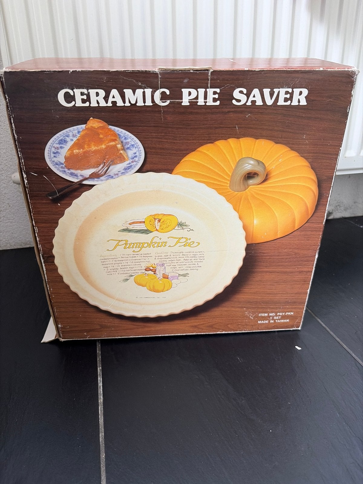 Keramische Pompoen Pie Saver - Perfect voor taarten!, Overige typen, Ophalen of Verzenden, Zo goed als nieuw, Steen/keramiek