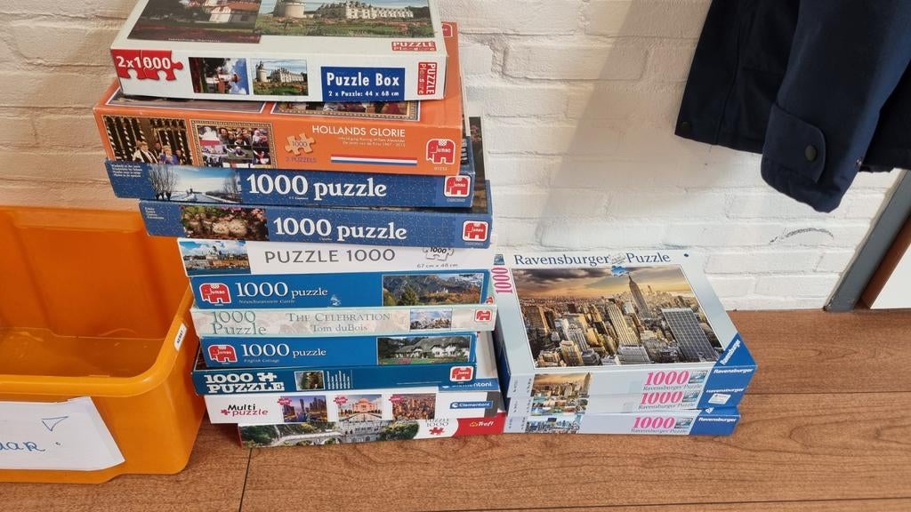 1000 stukjes puzzels, Hobby en Vrije tijd, Denksport en Puzzels, Ophalen of Verzenden, 500 t/m 1500 stukjes, Zo goed als nieuw