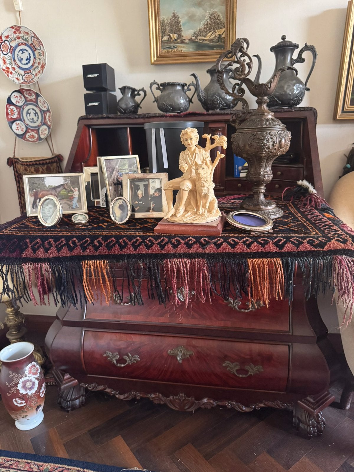 Antieke secretaire Wortelnoten, Ophalen