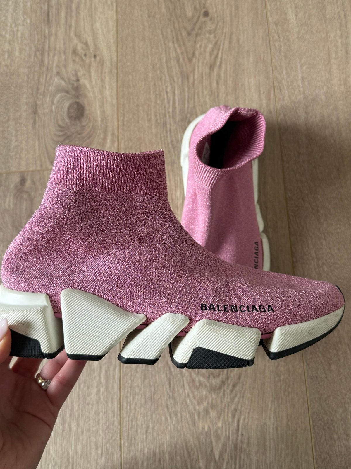 Balenciaga Speed 2.0 Sneakers Roze Maat 37, Kleding | Dames, Ophalen of Verzenden, Gedragen, Roze, Sneakers of Gympen