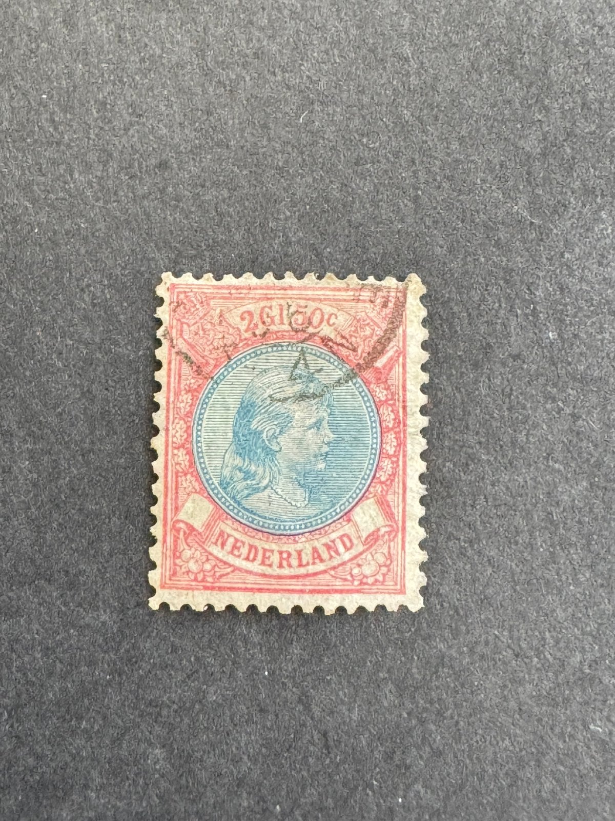 1893 Kon Wilh hangend haar NVPH nr 47 gestempeld, Postzegels en Munten, Postzegels | Nederland, Verzenden, T/m 1940, Gestempeld