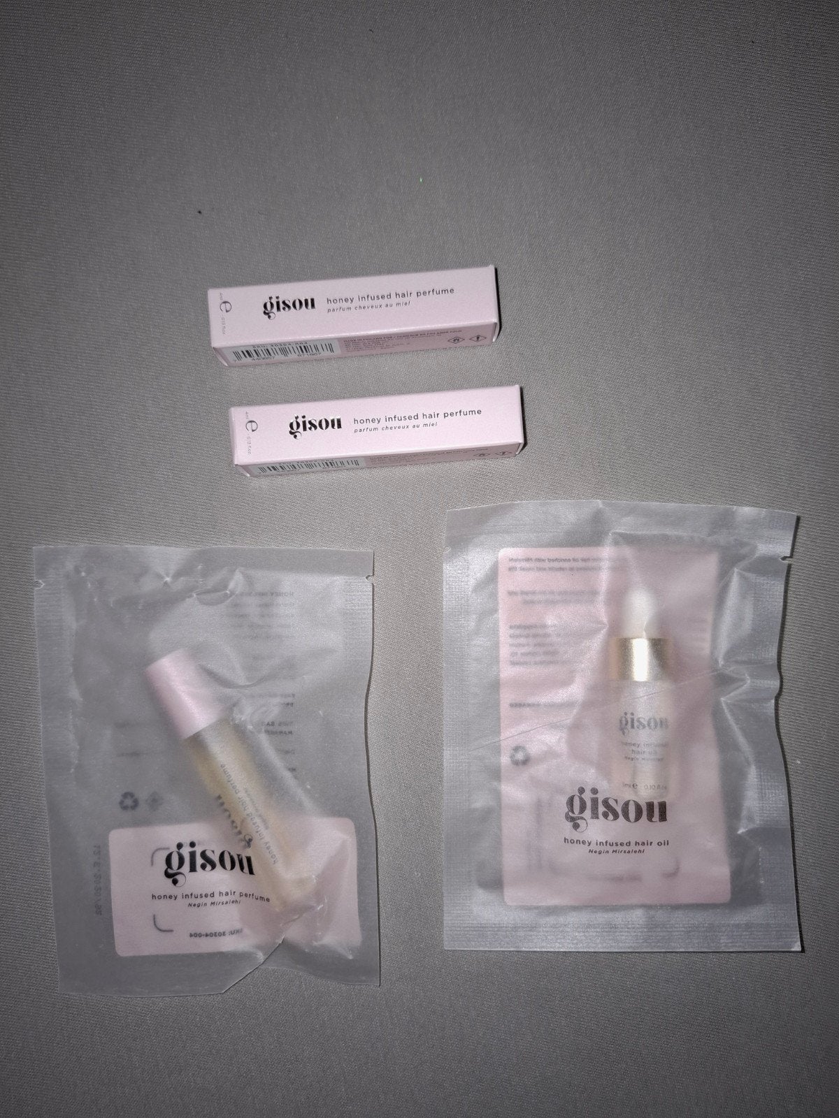 Gisou Honey Infused Hair Perfume & Hair Oil Samples, Ophalen of Verzenden