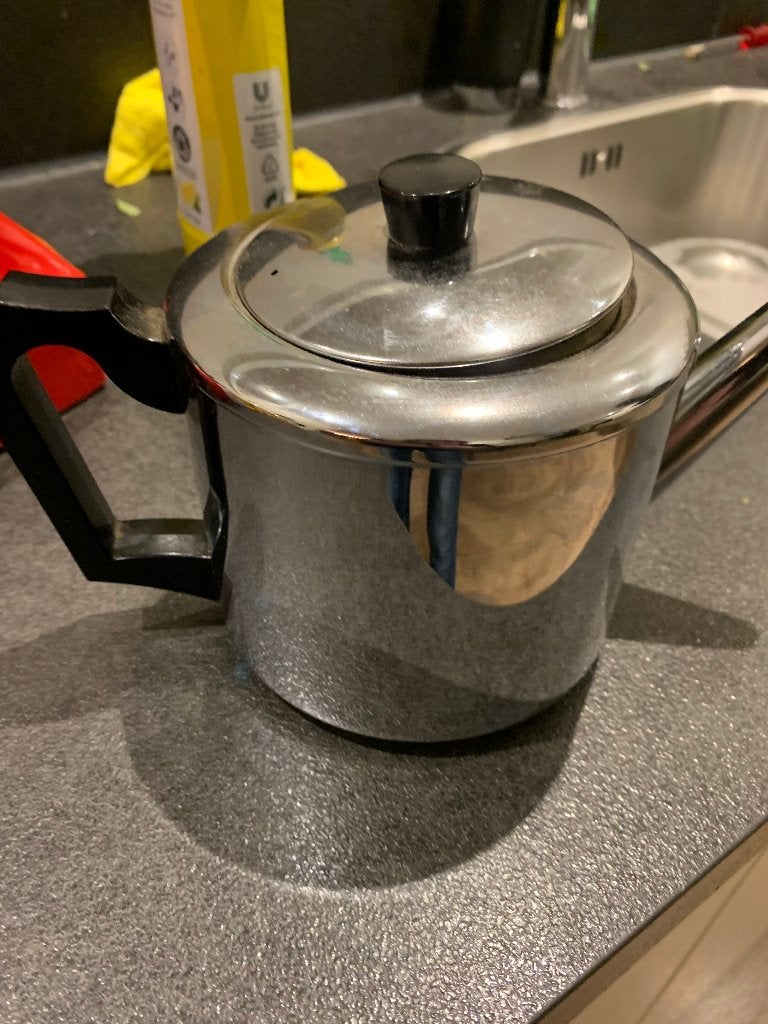 Te koop Bredemeijer theepot, Ophalen, Gebruikt, Zilver, Bredemeijer