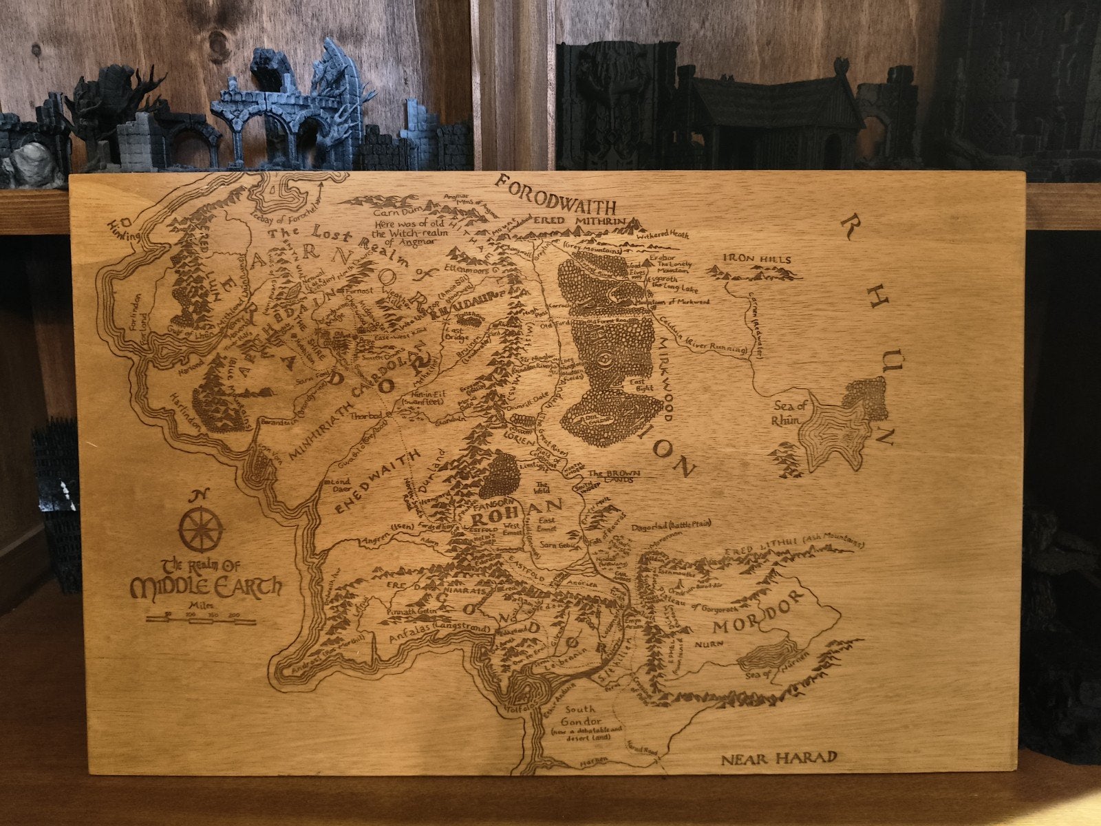 MiddleEarth map, Ophalen of Verzenden, Zo goed als nieuw, Overige houtsoorten, 75 tot 100 cm