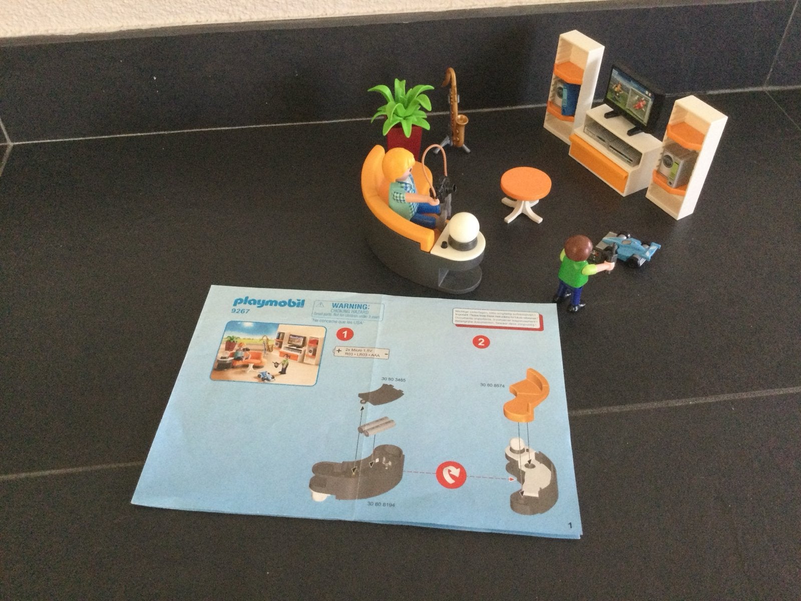 Playmobil 9267 Woonkamer met TV en Gameconsole, Ophalen of Verzenden, Zo goed als nieuw, Jongen of Meisje