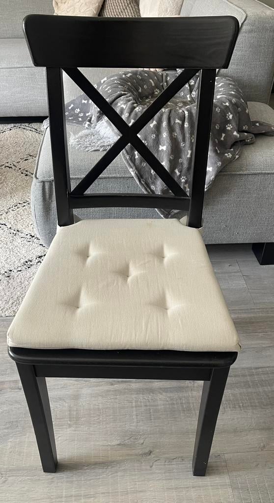 2 Ikea eetkamerstoelen Rosentorp bruin/zwart, Ophalen, Gebruikt, Twee, Bruin