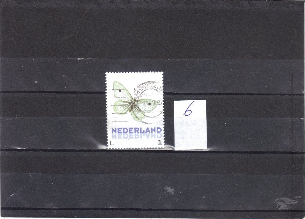 Nederland Kaderpostzegel Vlinders gest 6, Ophalen of Verzenden, Gestempeld