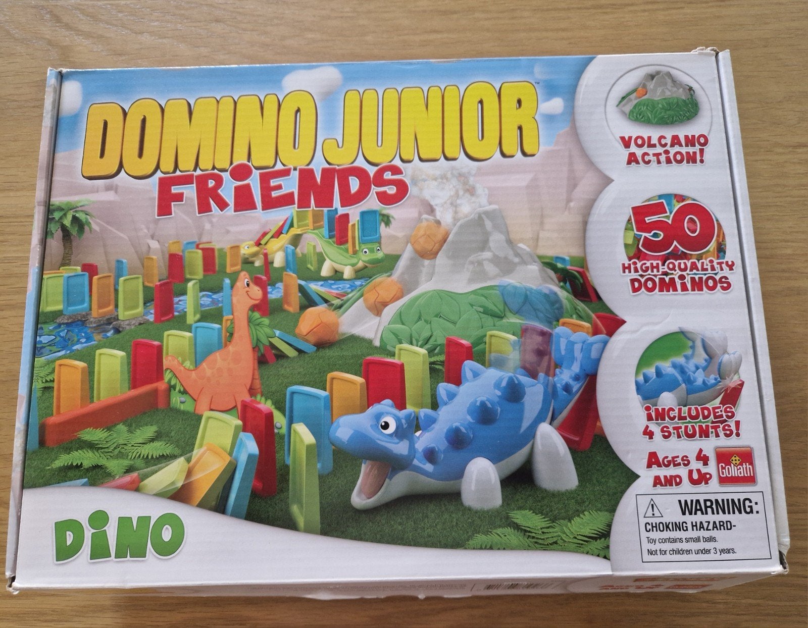 Domino Junior Friends Dino - 50 dominostenen met stunts, Ophalen of Verzenden, Gebruikt, Jongen of Meisje