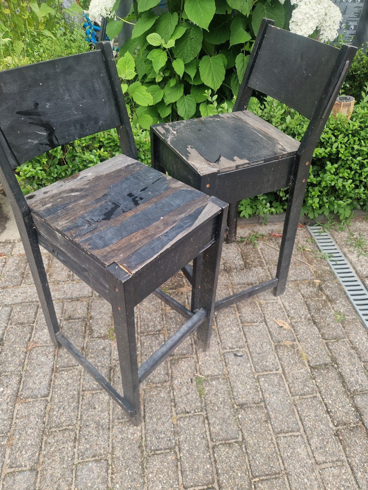 Twee bar stoelen van Ikea, Ophalen, Gebruikt, Hout