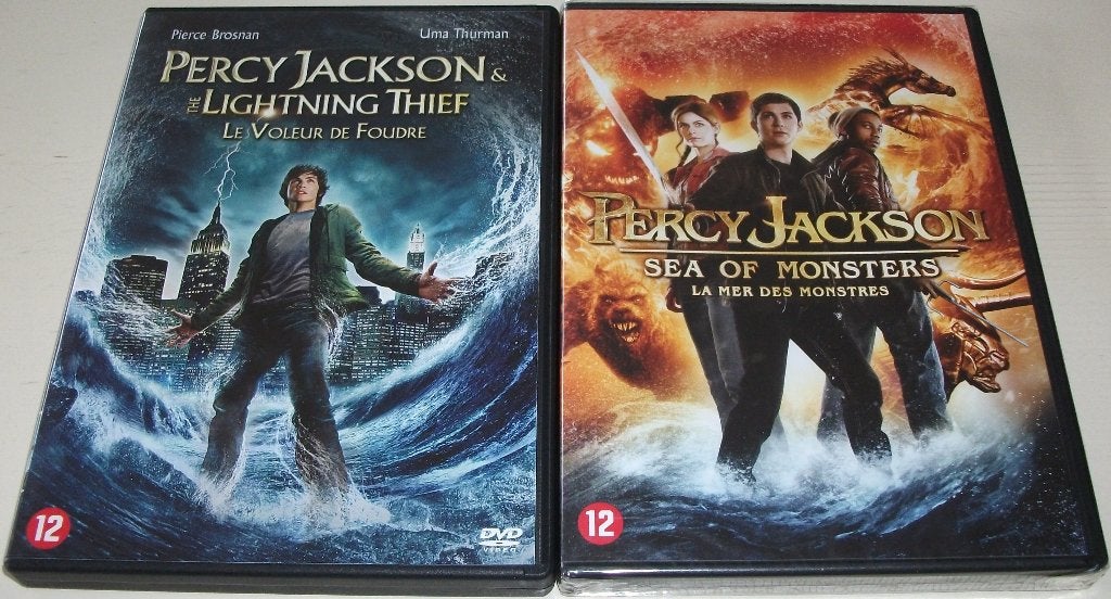 Dvd *** PERCY JACKSON *** Deel 1 + 2, Cd's en Dvd's, Vanaf 12 jaar, Ophalen of Verzenden, Zo goed als nieuw