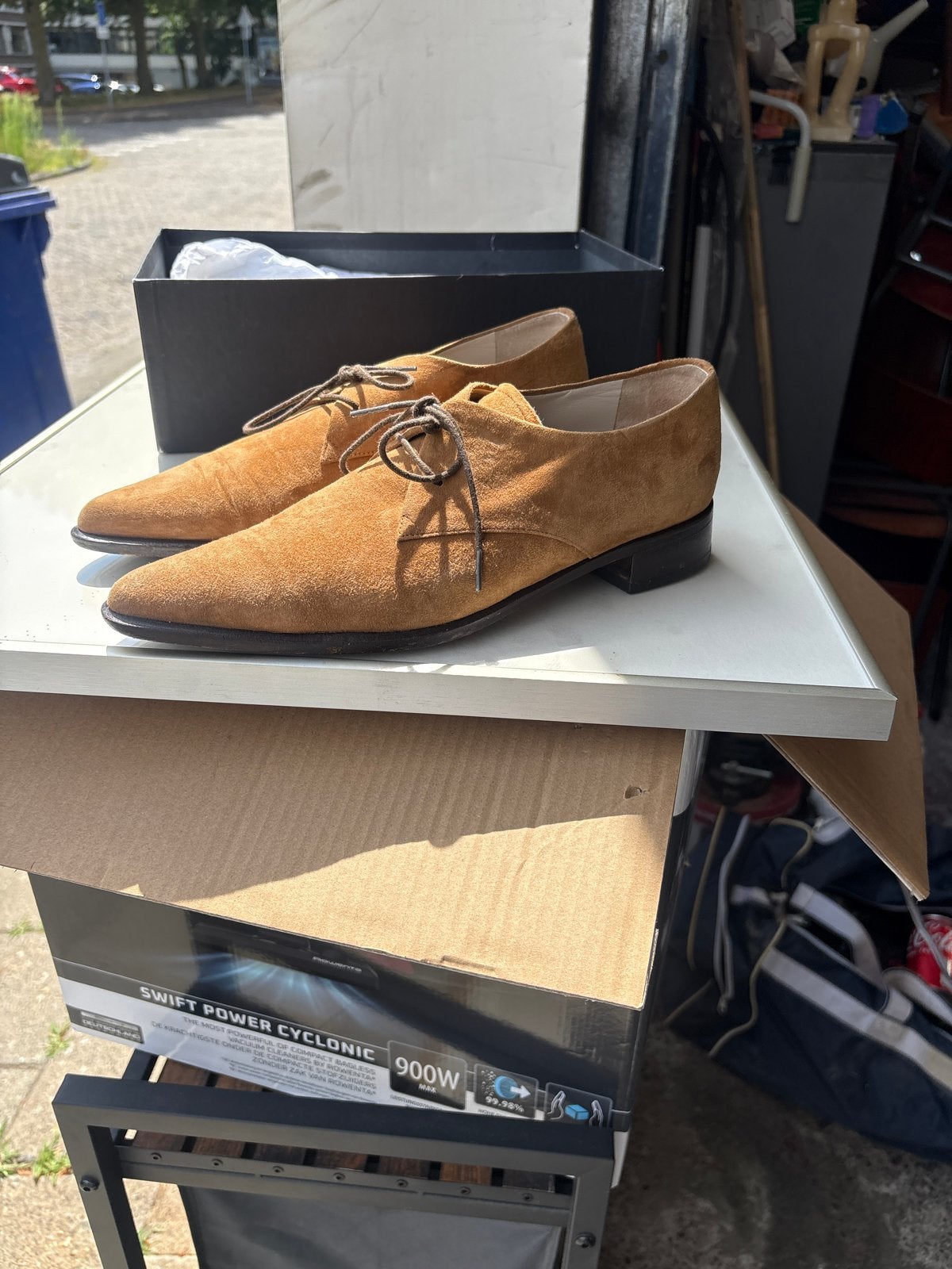 BOSS Hugo Boss suède veterschoenen - Maat 38.5, Schoenen met lage hakken, Bruin, Ophalen of Verzenden, Zo goed als nieuw