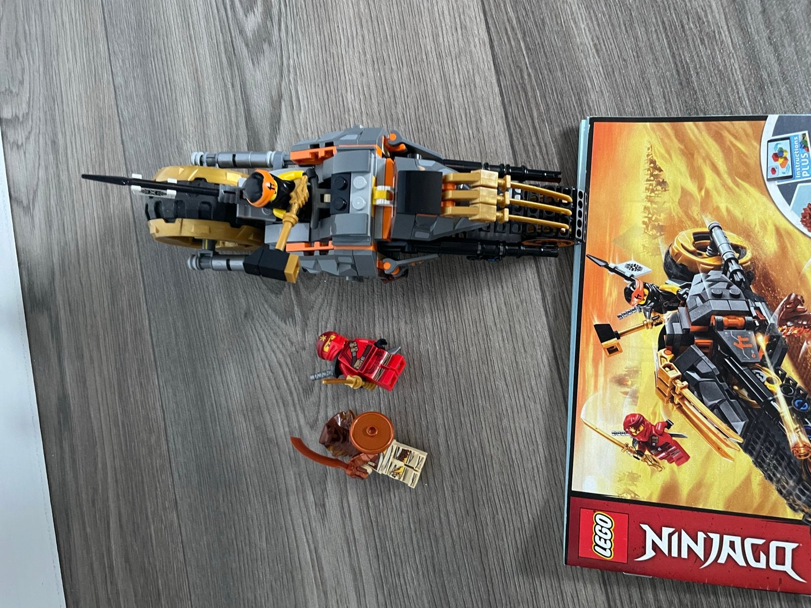 Lego Ninjago 70672 Coles Vuurbrommer met minifiguren, Lego, Ophalen of Verzenden, Zo goed als nieuw, Compleet