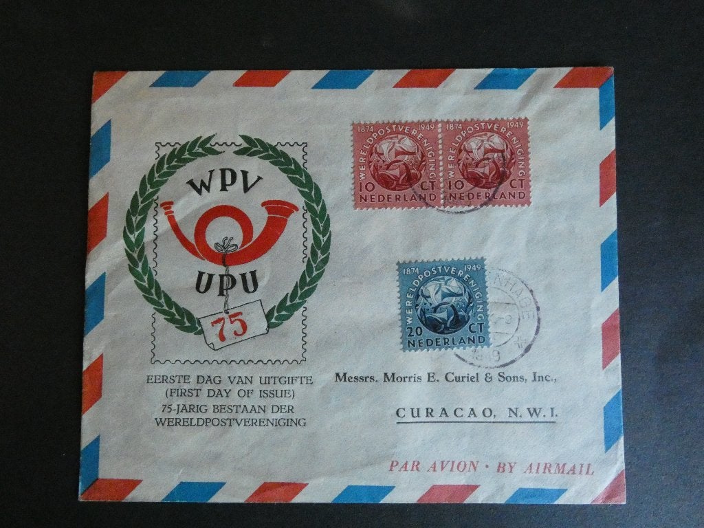 eerste dag FDC voorloper WPV UPU, Postzegels en Munten, Ophalen of Verzenden, Beschreven, Nederland