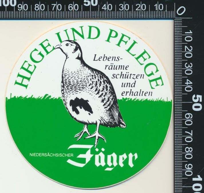 Sticker: Niedersachsischer Jager - Hege und pflege, Ophalen of Verzenden, Zo goed als nieuw, Bedrijf of Vereniging