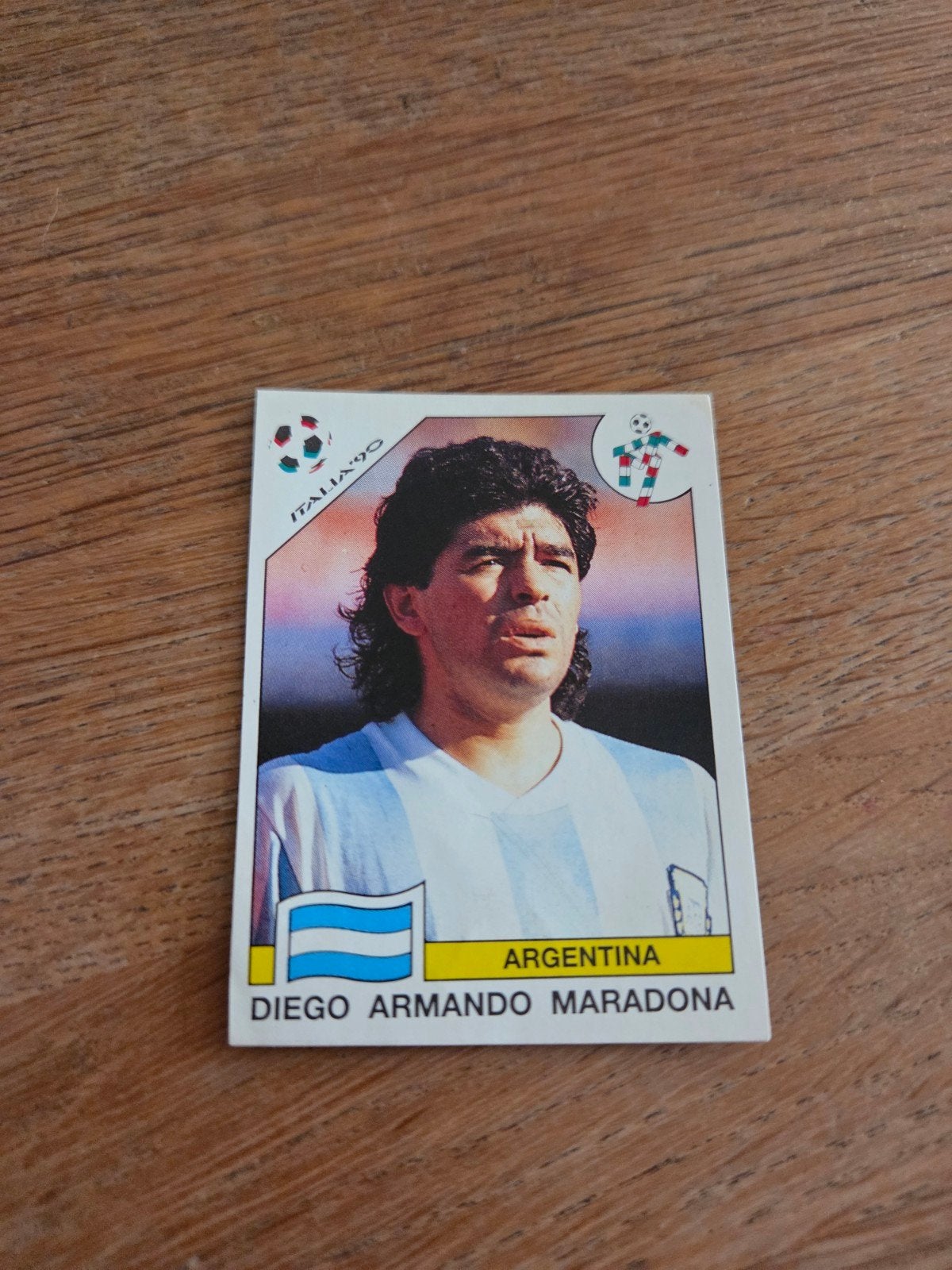 Panini WK 90 Diego Armando Maradona, Ophalen of Verzenden, Zo goed als nieuw, Sticker