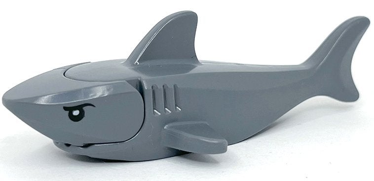 Lego Dark Bluish Gray Shark with Rounded Nose and, Gebruikt, Overige thema's, Lego, Accessoire