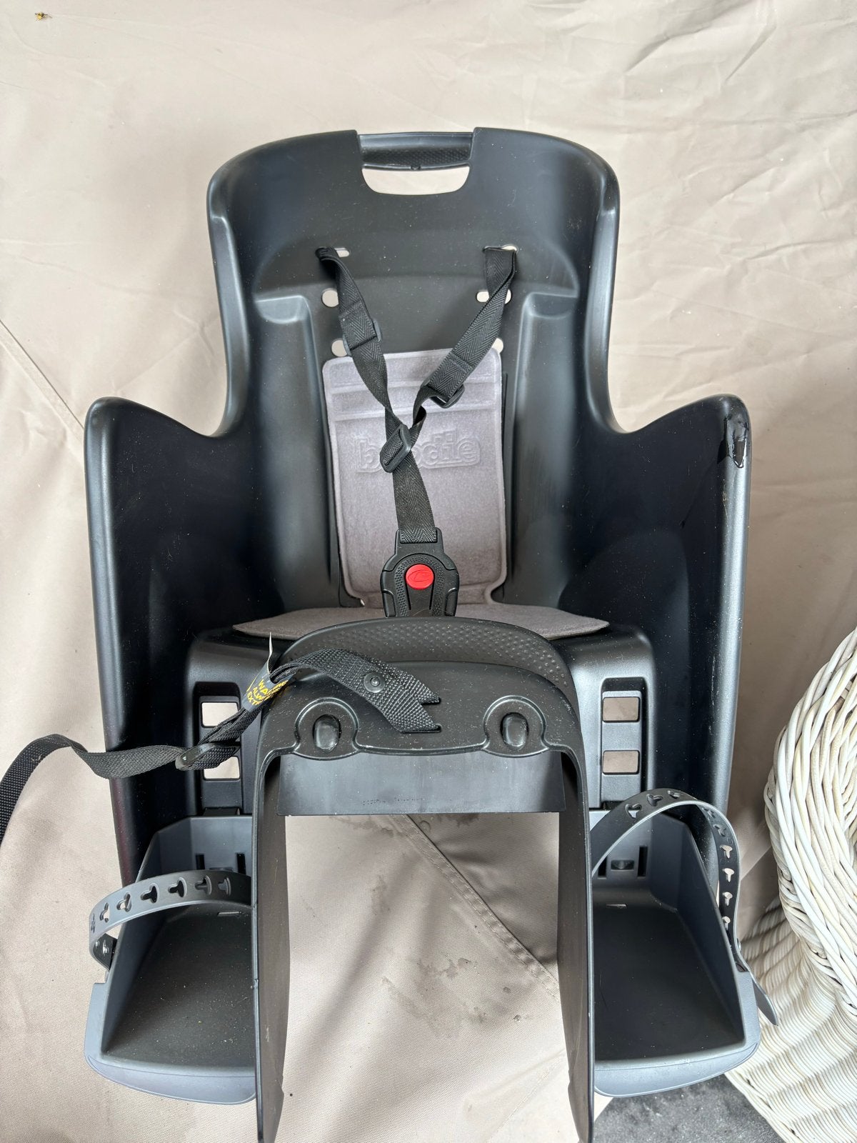 Polisport Boodie Maxi Achterzitje - Zwart/Grijs, Ophalen, Achterzitje, 9 t/m 18 kg, Gebruikt