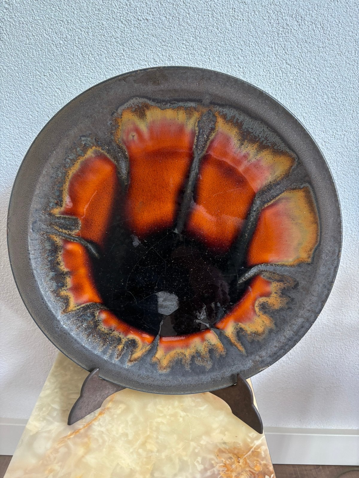 Fat lava schaal West-Germany Keramik 40 cm vintage, Ophalen of Verzenden