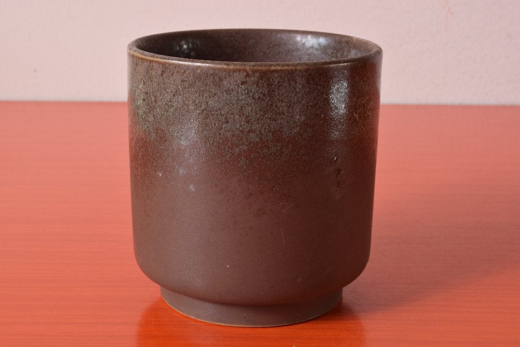 Retro vintage jaren 70 fat lava stijl bloempot, Rond, Ophalen of Verzenden, Zo goed als nieuw, Balkon