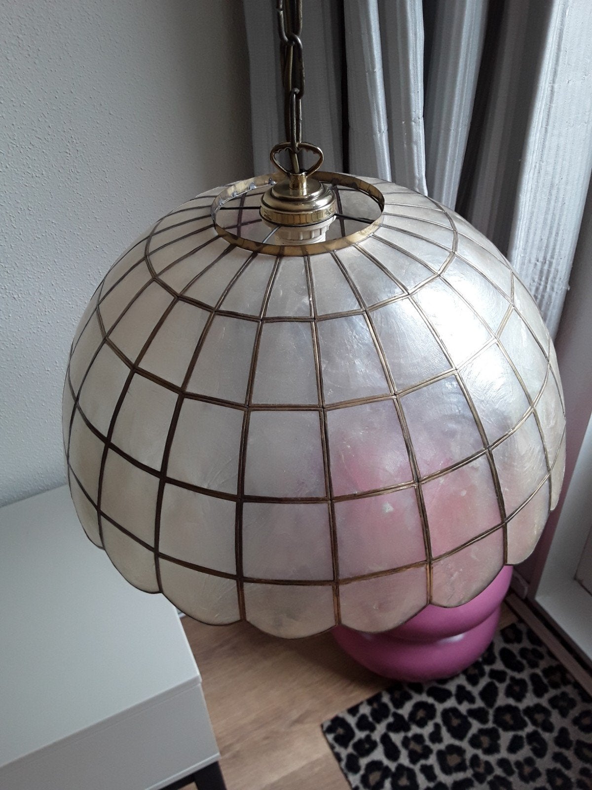 Vintage capiz Shell lamp, Ophalen
