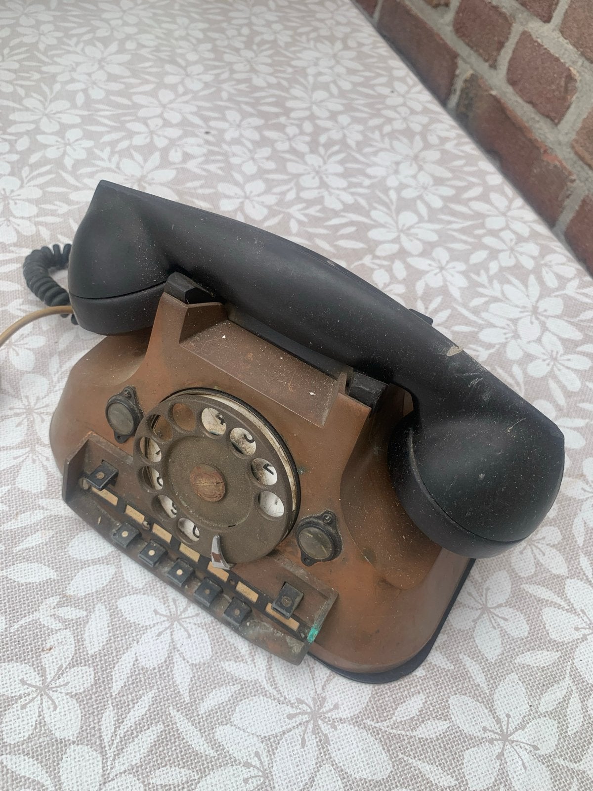 Antieke draaischijf telefoon - Vintage decoratie, Ophalen of Verzenden