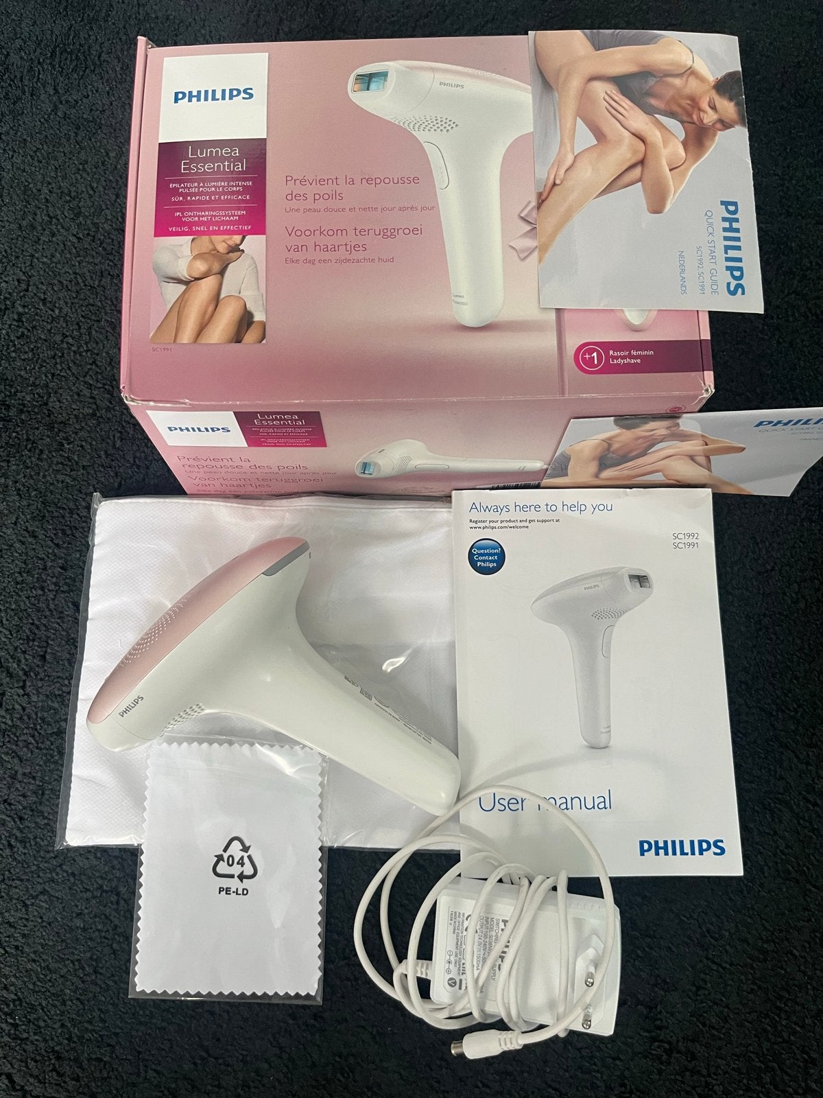 Philips Lumea Essential IPL ontharingsapparaat, Ophalen, Zo goed als nieuw, Scheren en Epileren