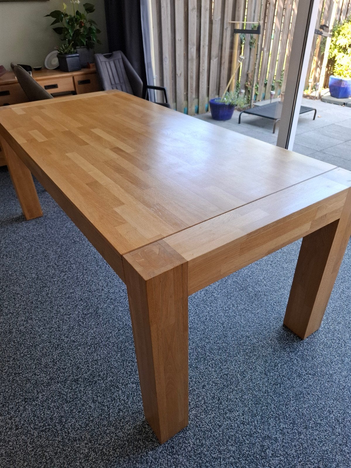 Eikenhouten eettafel - Robuust en stijlvol, Ophalen, Eikenhout, 50 tot 100 cm, Vijf personen of meer