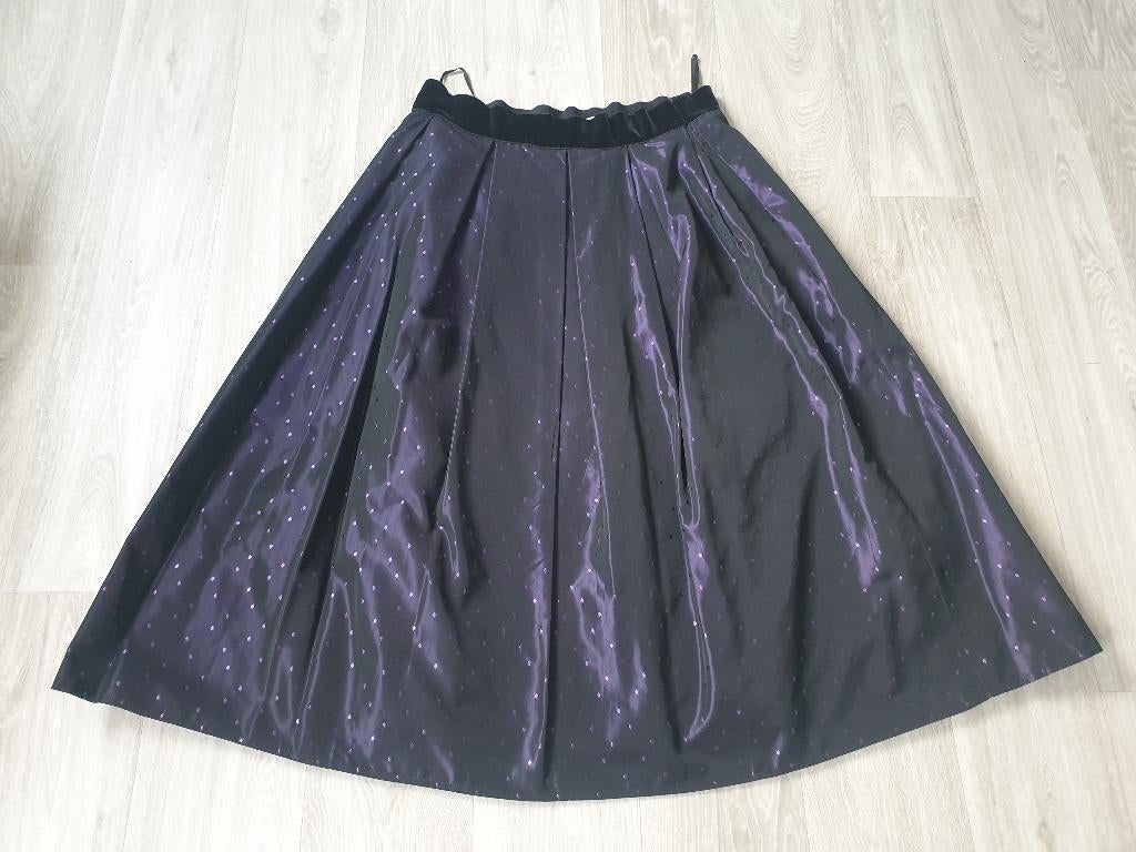Vintage rok van Niendorf 42 donkerpaars, Ophalen of Verzenden, Zo goed als nieuw, Maat 42/44 (L), Overige typen