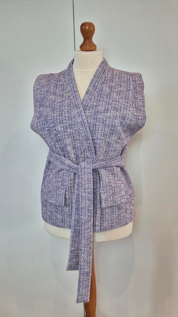 STUDIO ANNELOES VERO tweed waistcoat mt XL, Studio Anneloes, Blauw, Maat 46/48 (XL) of groter, Ophalen of Verzenden