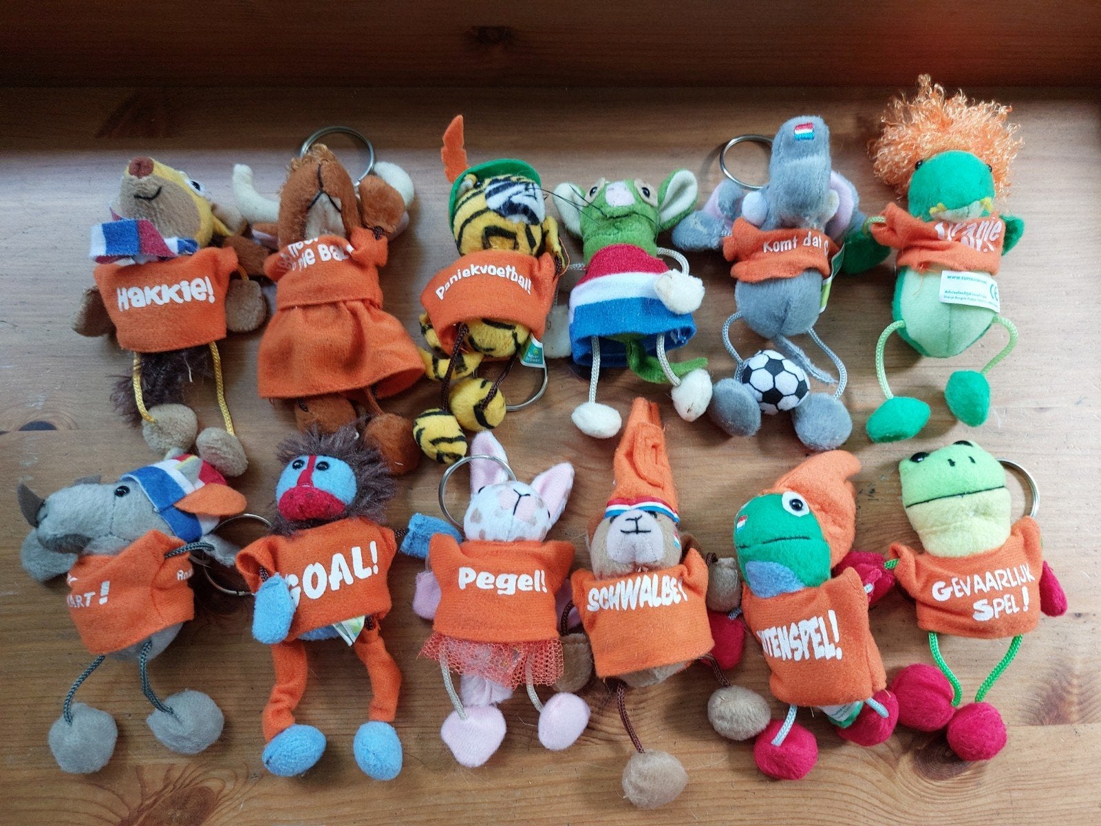 Super de boer oranje bungels knuffeltjes voetbal WK, Ophalen of Verzenden