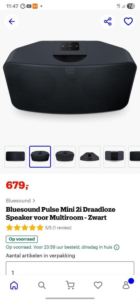 Bluesound Pulse Mini 2i Draadloze Speaker Zwart, Audio, Tv en Foto, Luidsprekers, Overige merken, Overige typen, Ophalen of Verzenden