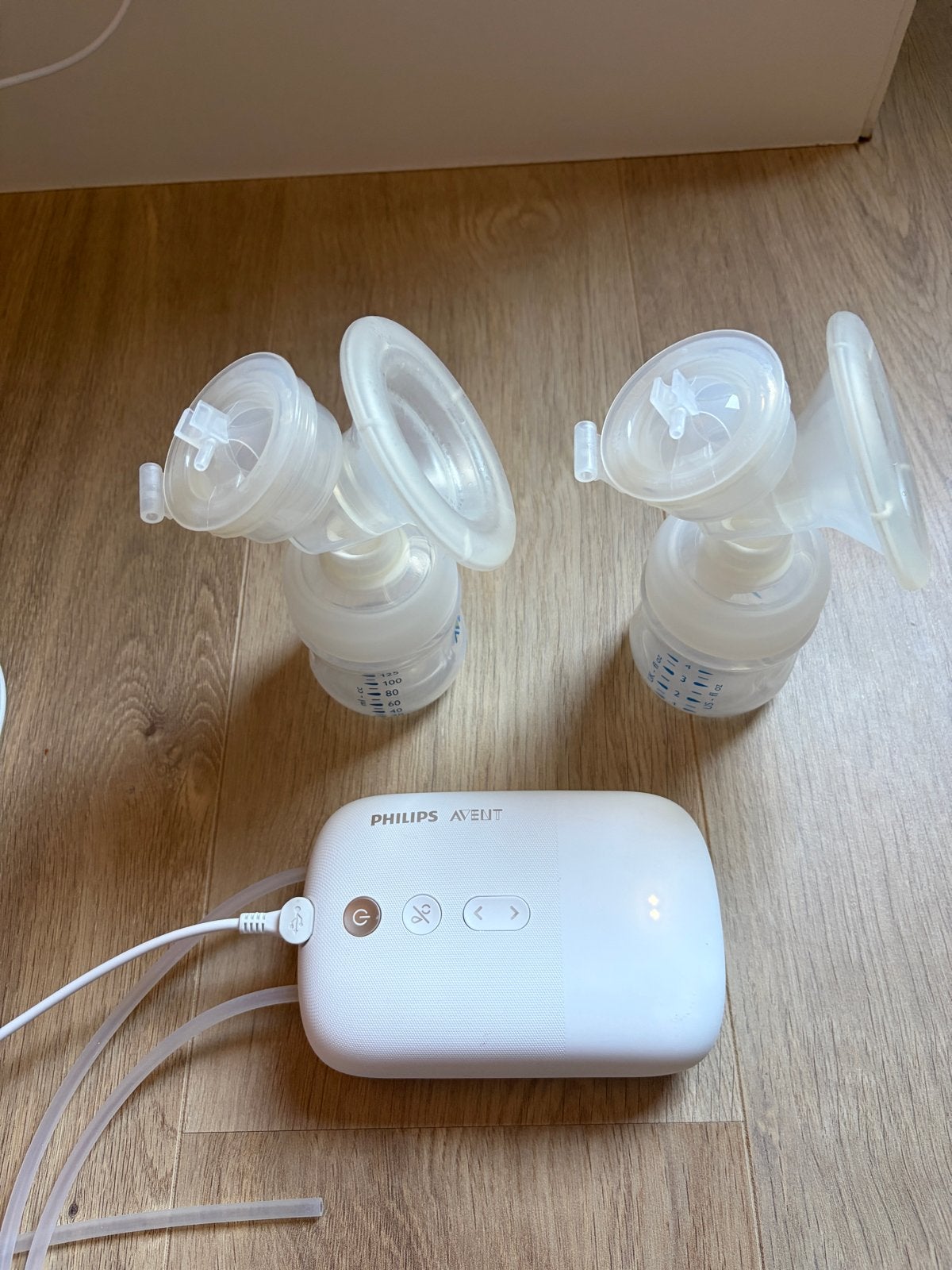 Philips Avent SCF398 dubbele Borstkolf met Accu, Ophalen of Verzenden, Zo goed als nieuw