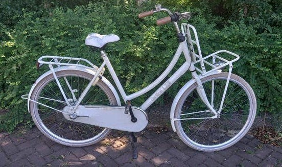 Cortina u4 Damesfiets - wit met voordrager, Overige merken, Velgrem, Versnellingen, Zo goed als nieuw