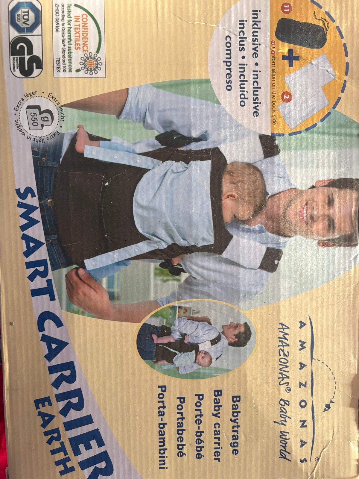 AMAZONAS Smart Carrier Earth Draagzak, Buik of Rug, Nieuw, Draagzak, Ophalen