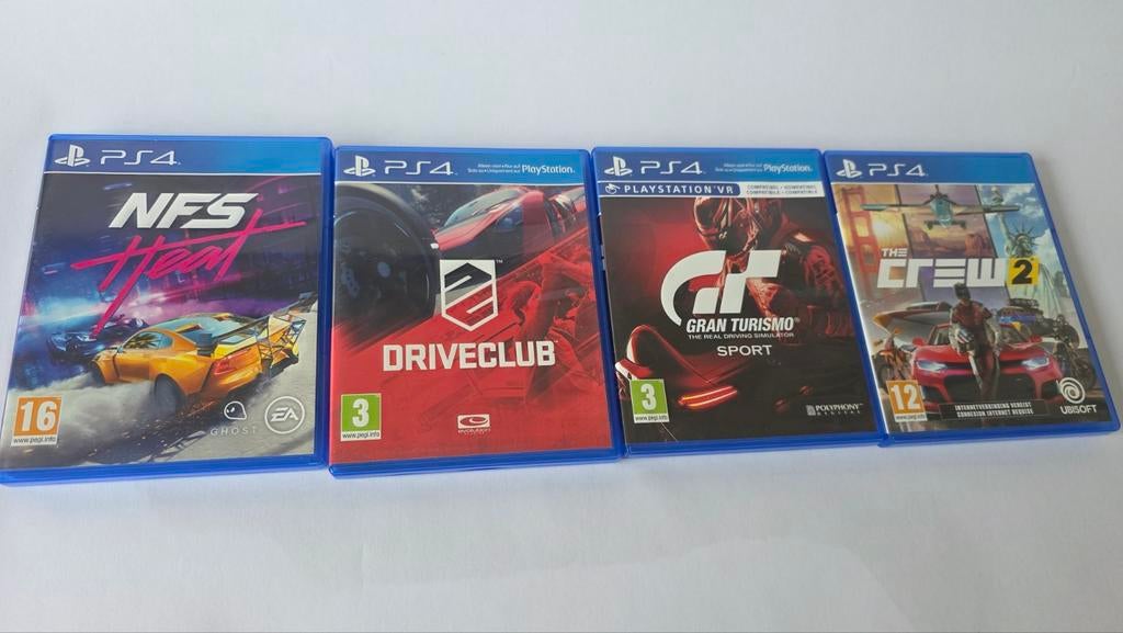 PS4 Race Games Bundel: NFS Heat, Driveclub, GT sport, Crew 2, Spelcomputers en Games, Games | Sony PlayStation 4, Online, 1 speler