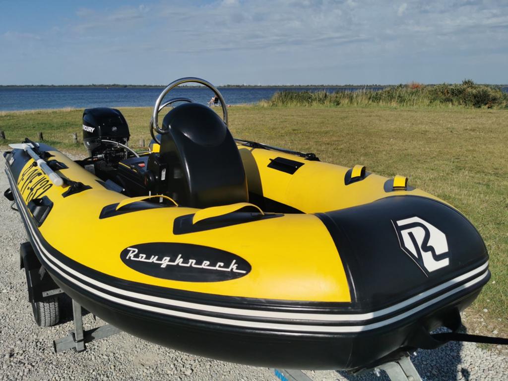 Unieke Nederlandse Handgebouwde Kwaliteits Rib, Nieuwstaat., Watersport en Boten, Rubberboten, Mercury, Brandstoftank, Peddels